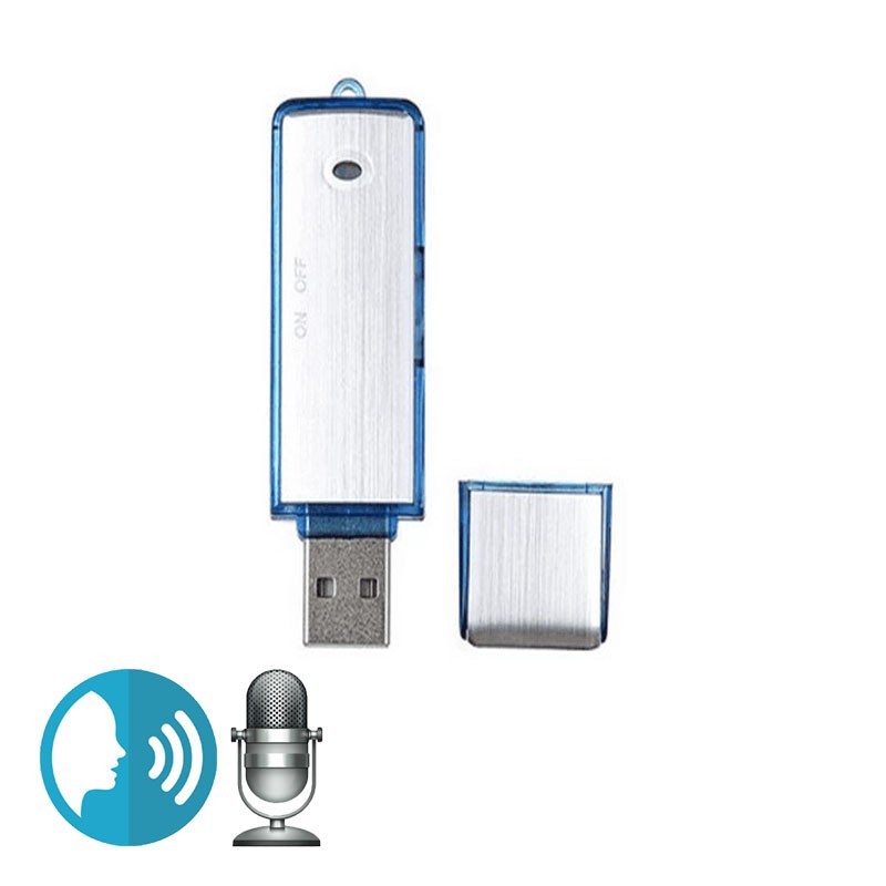 Microphone recorder with 8Go USB key