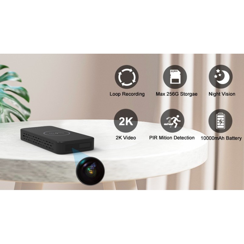 Batteria di backup della fotocamera da 180 giorni con rilevamento del movimento 2K