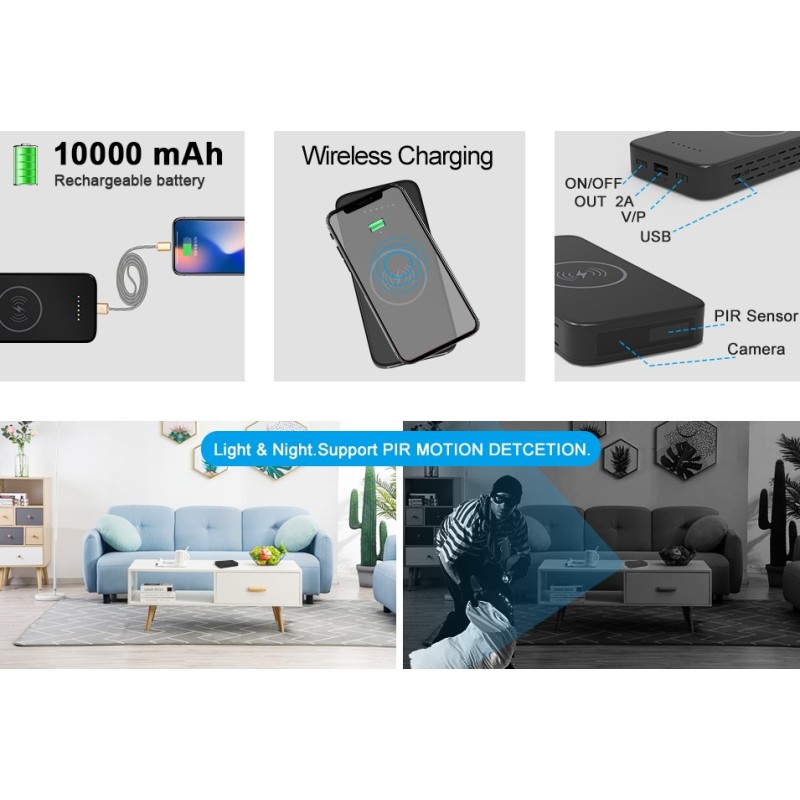 Batteria di backup della fotocamera da 180 giorni con rilevamento del movimento 2K